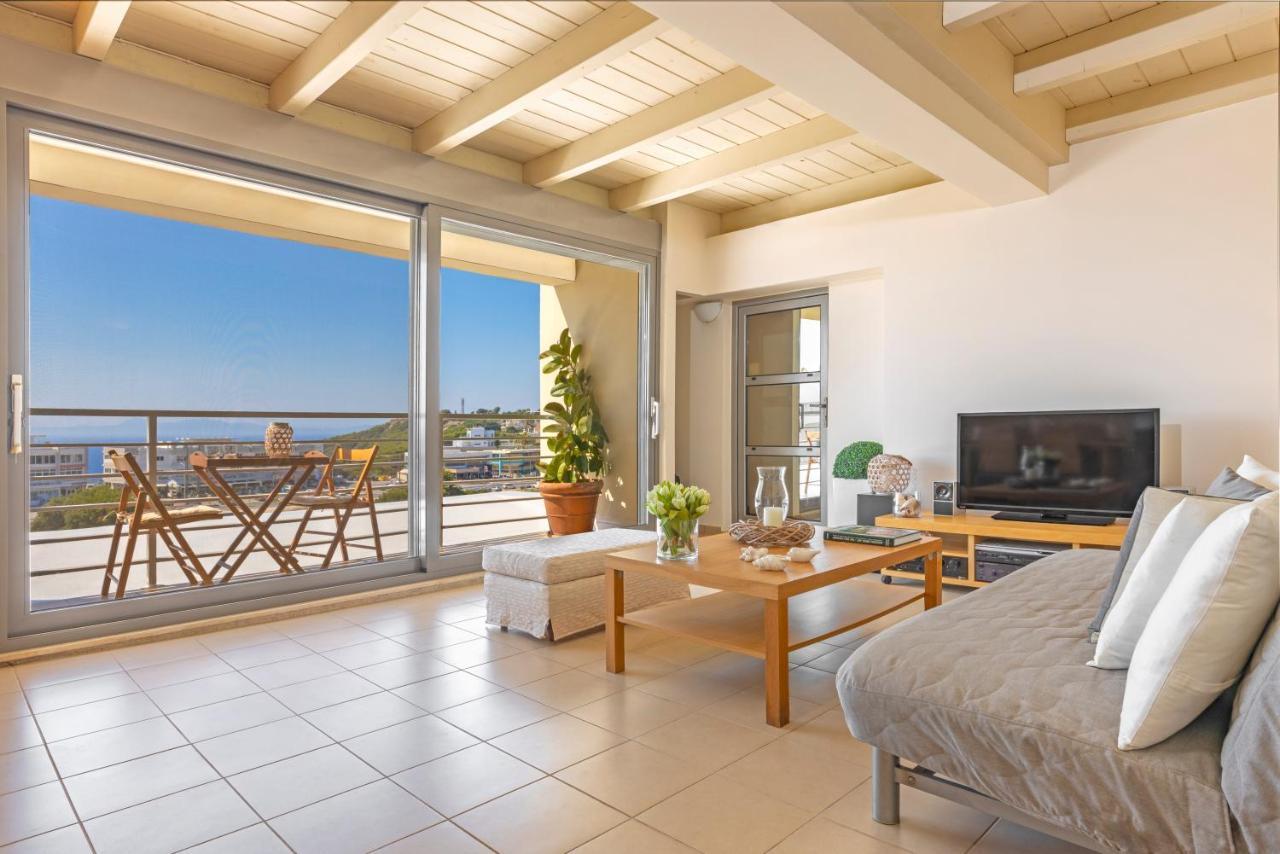 Sunny Penthouse,Modern Amenities+Aegean View Apartment Rhodes City Luaran gambar